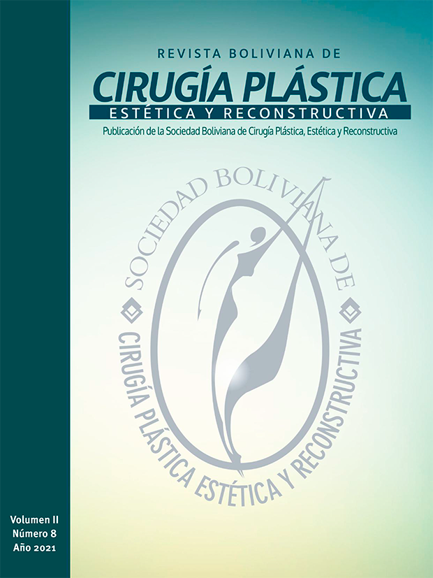 Portada revista Boliviana de cirugía plástica volumen 2 numero 8 de 2021